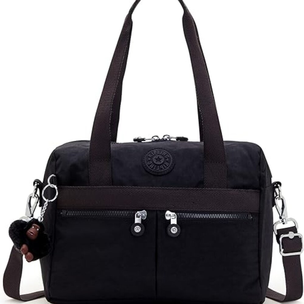 Kipling Klara Handbag, Black Tonal - NEW